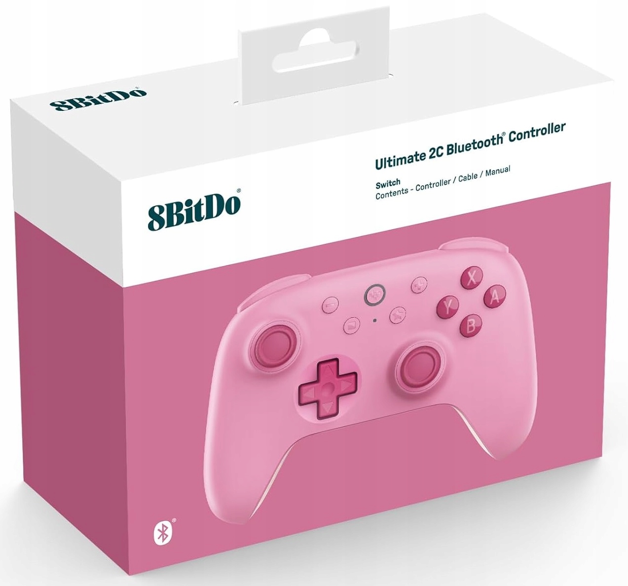 8BitDo Ultimate 2C Bluetooth Hall Effect Pink Bezdrátový Ovladač přepínač