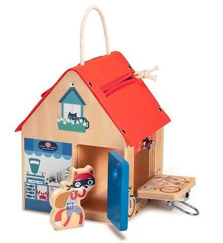 

Domek Manipulacyjny z zamkami drewno Lilliputiens