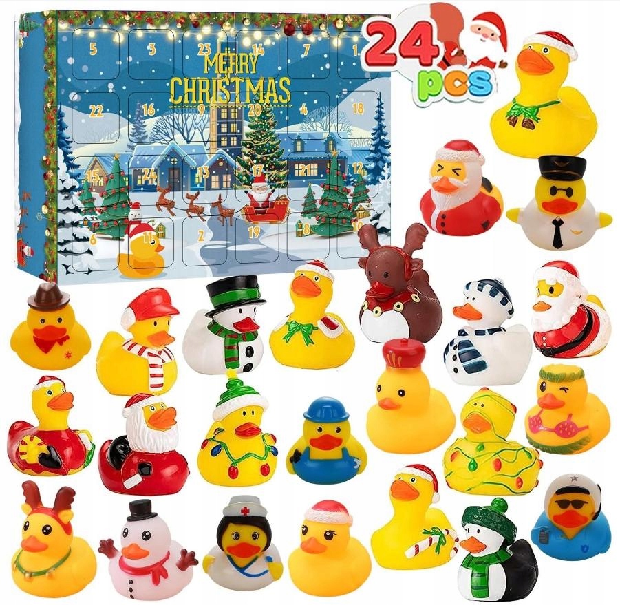 Adventní Kalendář Kachničky Gumové Kachničky Koupání Vánoční Dárek