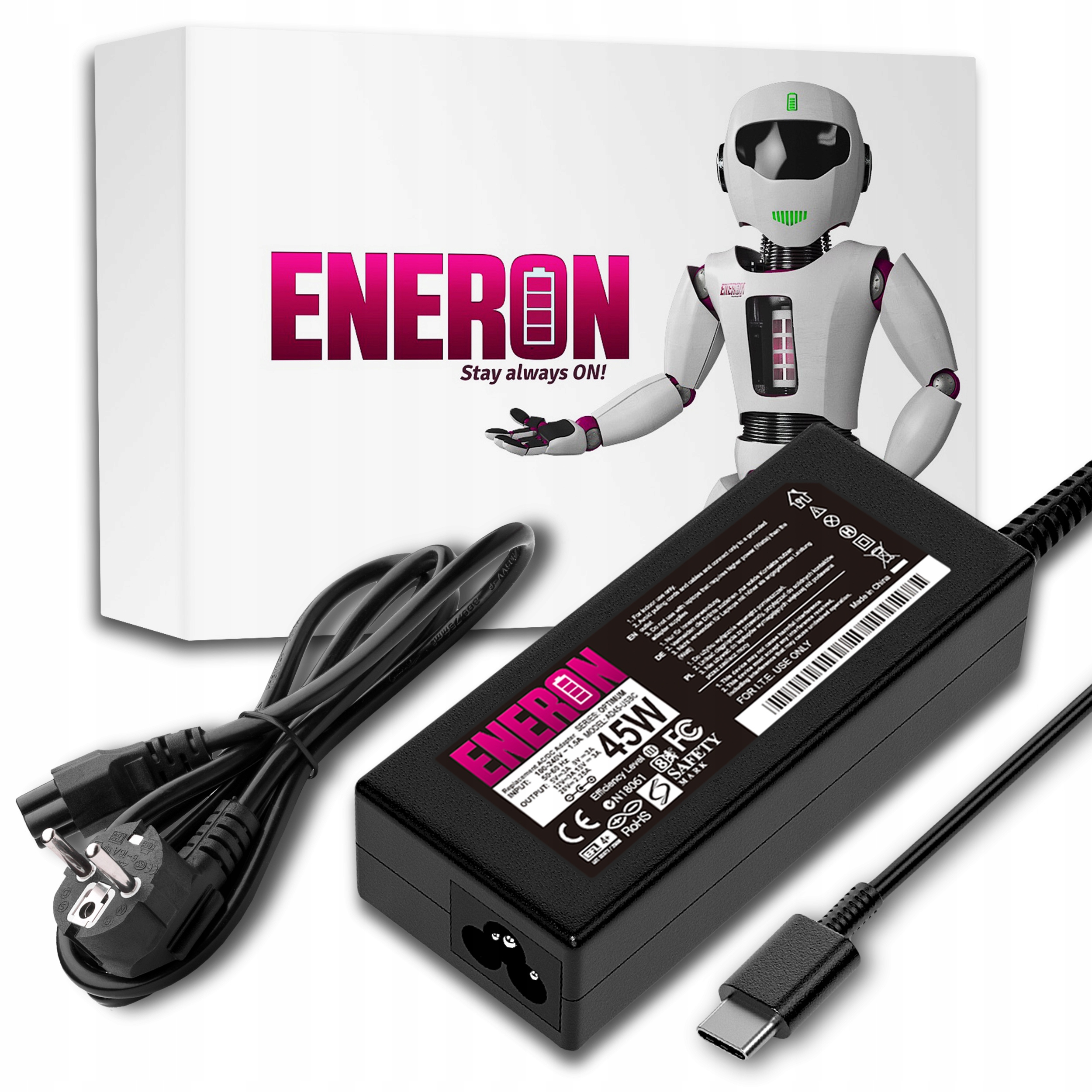 Chargeur USB-C 45 Watts Original pour Lenovo ThinkPad X1 Carbon 5th Gen  (20HR/20HQ)