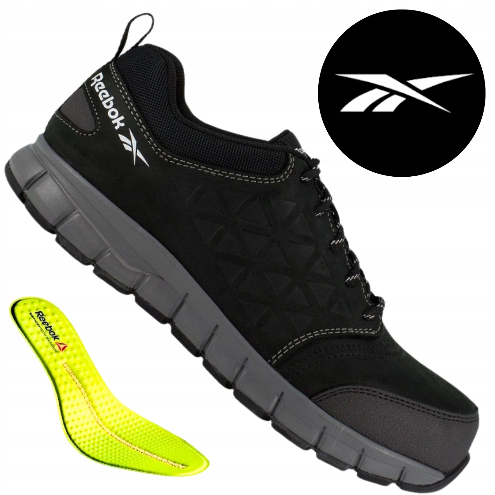 Buty robocze męskie skórzane półbuty Bhp S3 Reebok IB1036 44