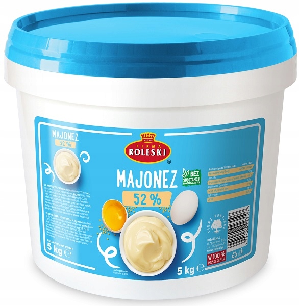 Roleski Duży Majonez Stołowy Gastro Wiadro 5KG
