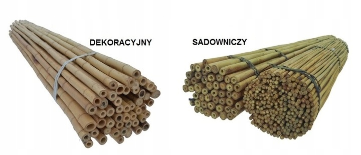 TYCZKI BAMBUSOWE 180 cm 16/18 mm /50szt, bambus Materiał wykonania bambus