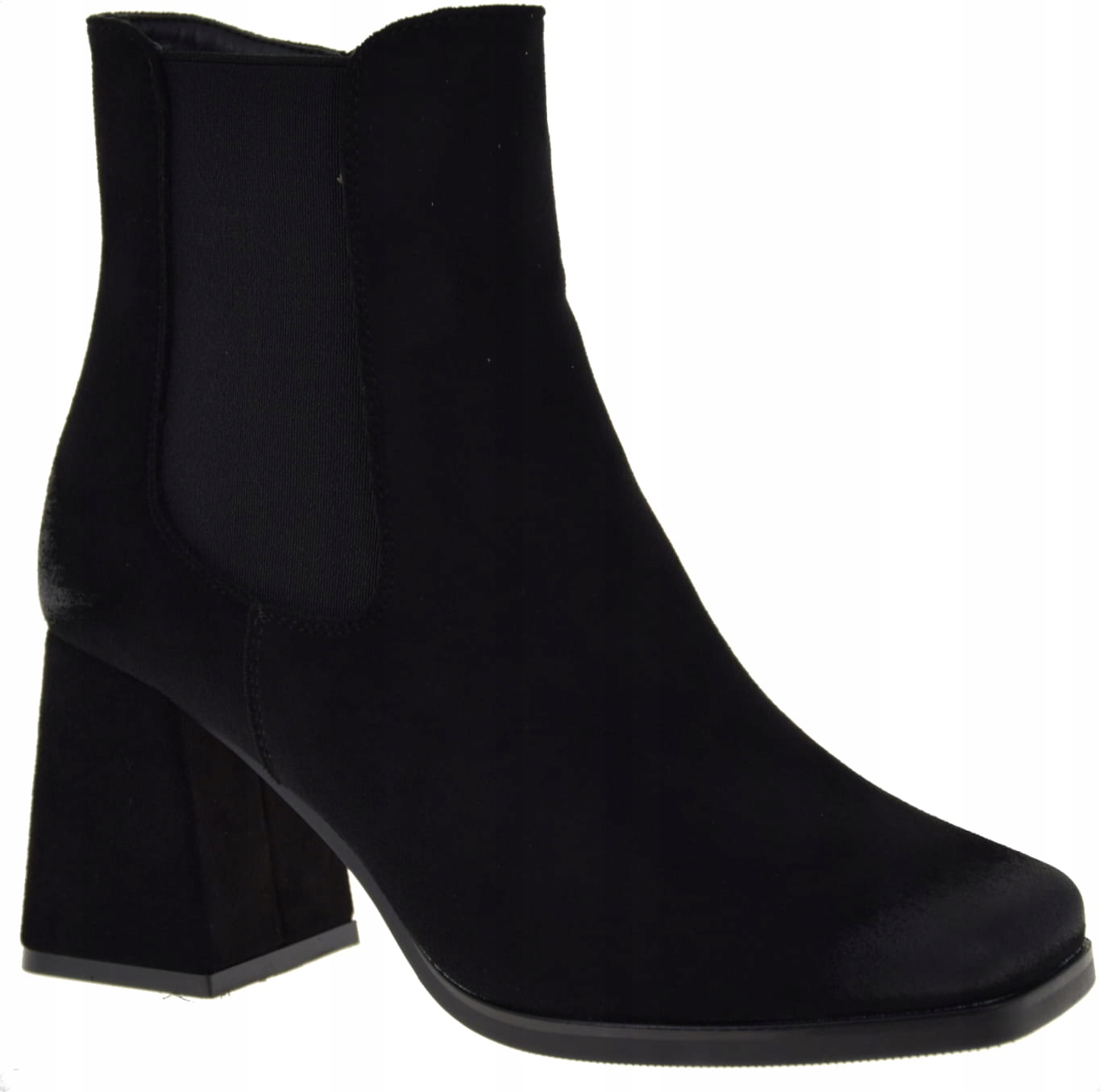 Elegantní Dámské Kotníkové Boty Černý Velur Letošní Zimy Potocki 23-12183BK VEL.39