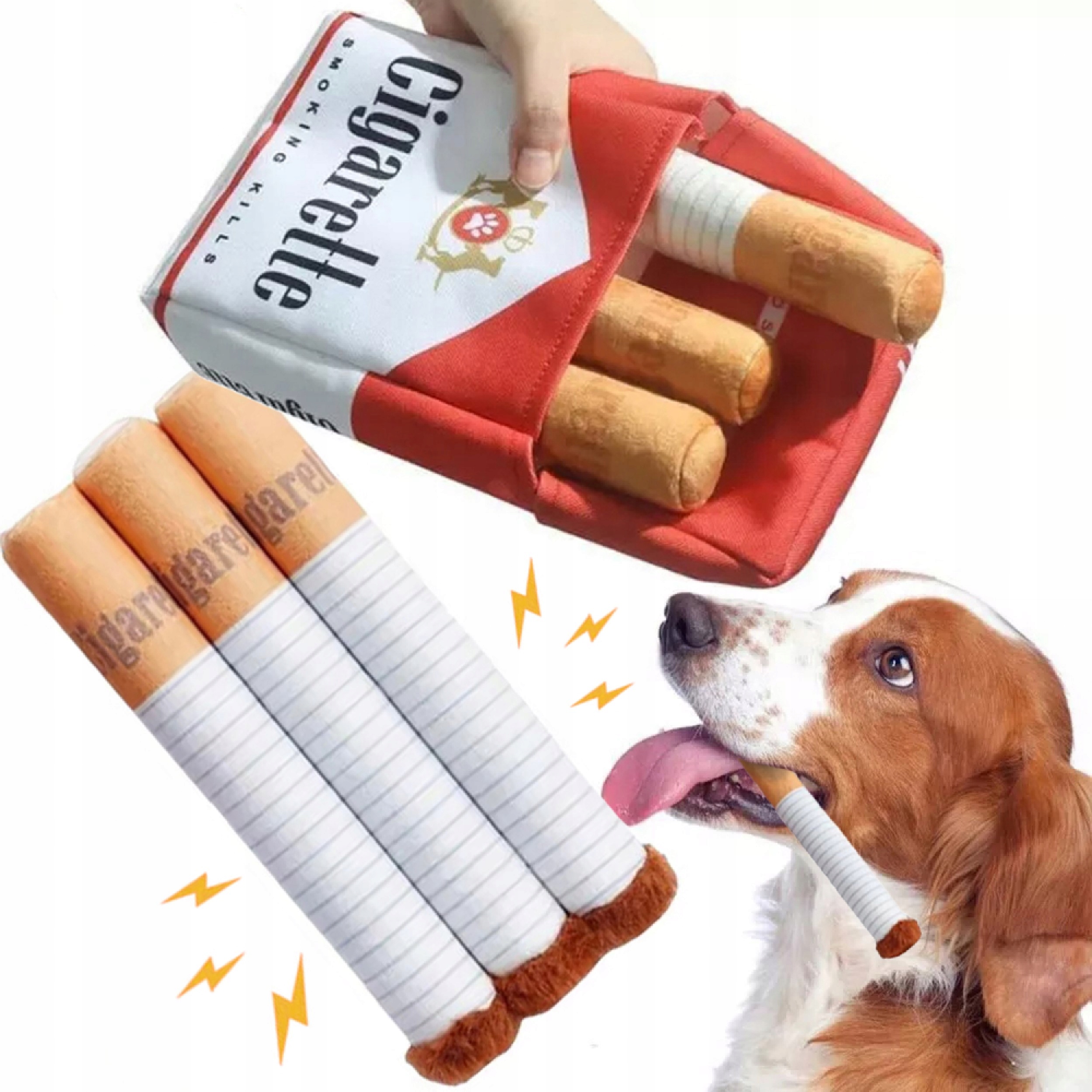 Plyšák Pro Psy Imitace Balíčku Cigaret