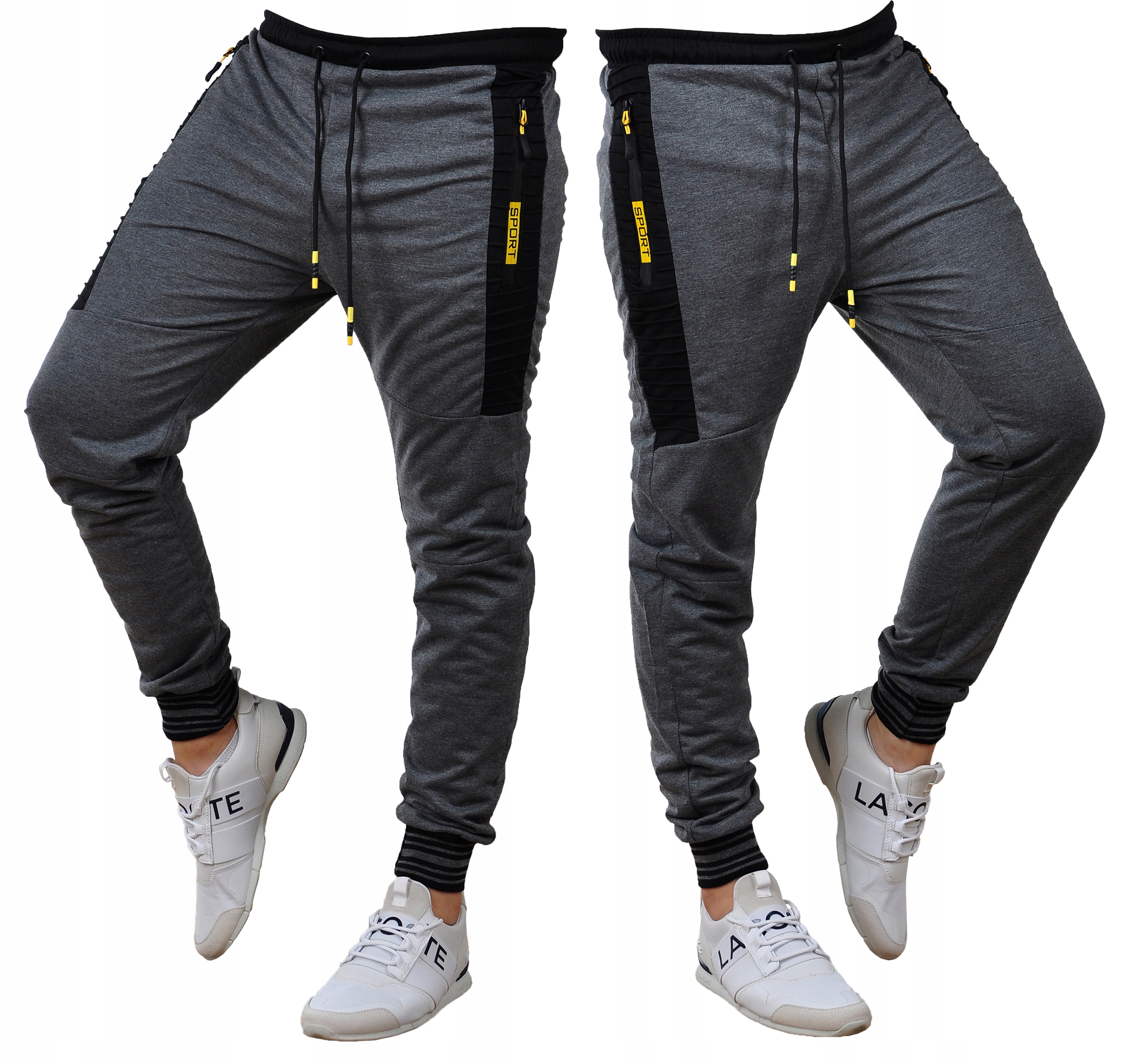 K331 r. XXL MĘSKIE SPODNIE DRESOWE JOGGERY