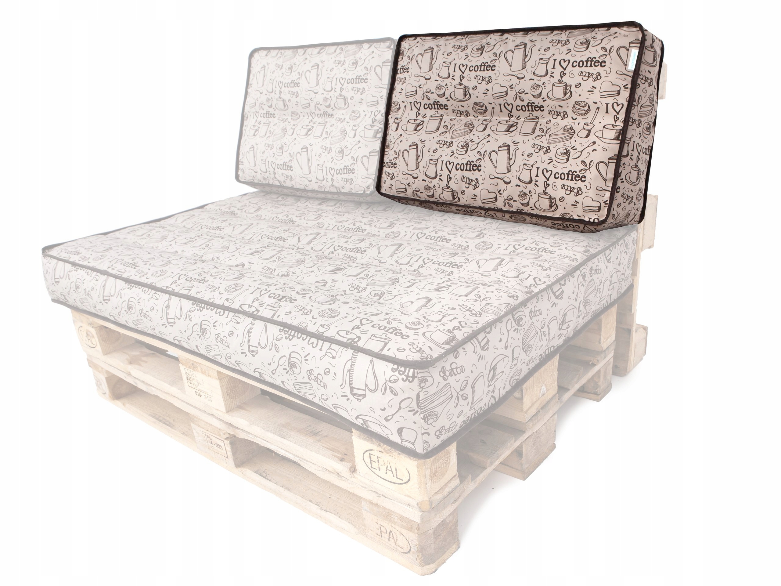 Polštář na opěradlo pro nábytek z palet malý 60x40