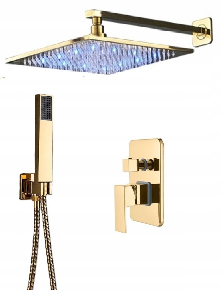 Zlatý sprchový set Gold 30 Led