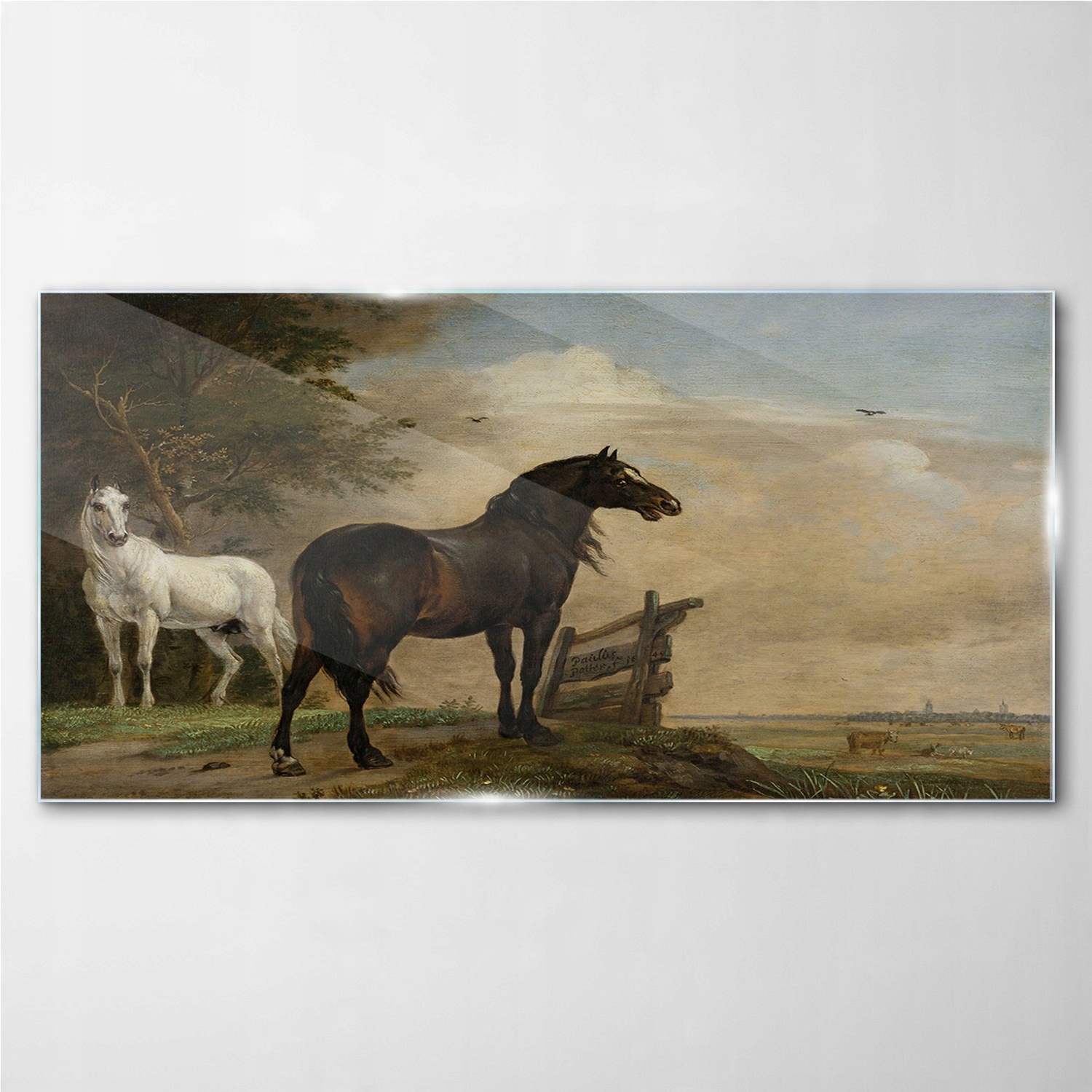 

Obraz szklany Krajobraz chmury niebo konie 140x70