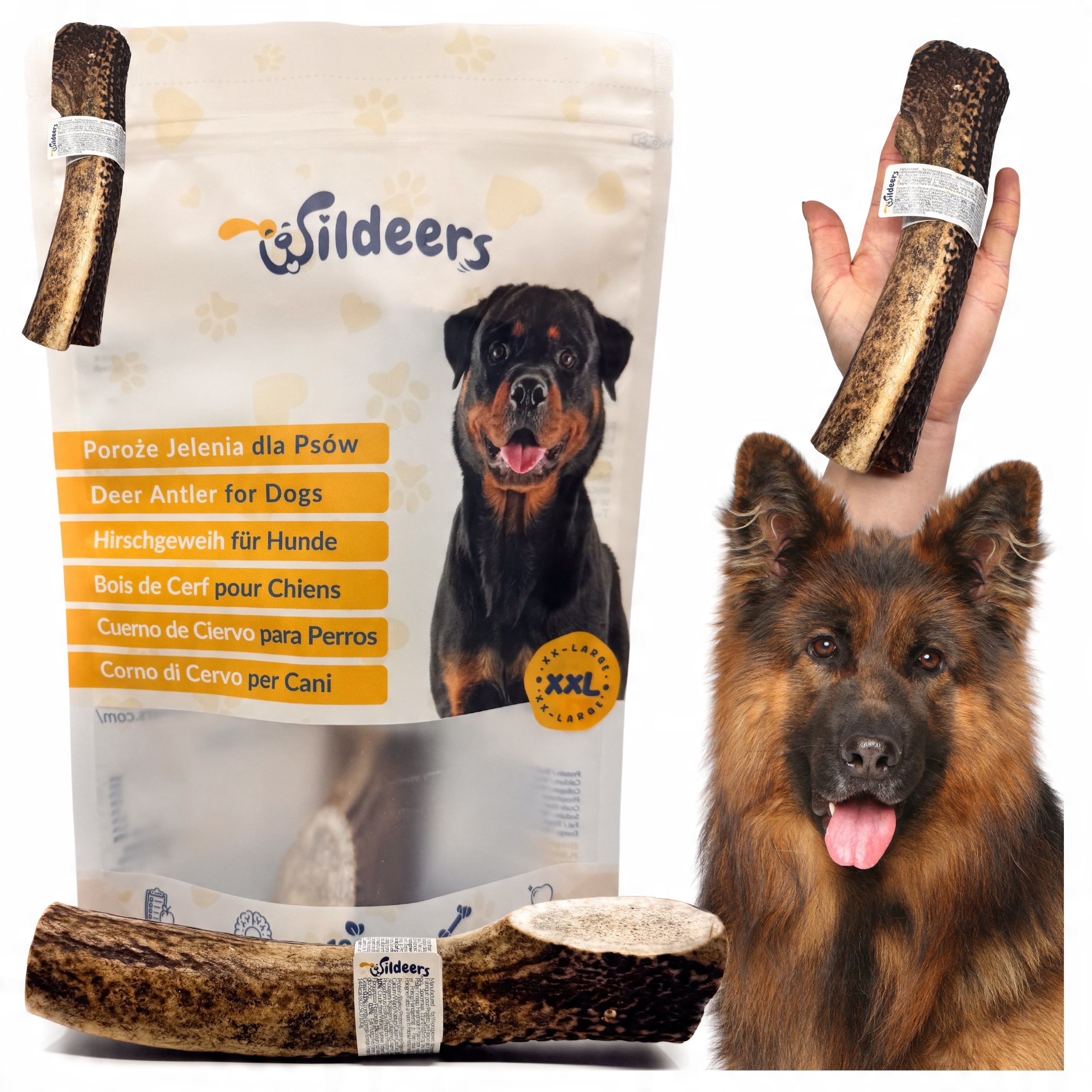 Levně Žvýkací Paroh Z Jelena Obecného Pro Velkého Psa Premium XXL Hard