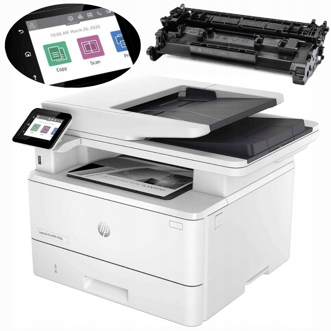 Multifunkčná laserová tlačiareň Hp LaserJet Pro Mfp 4102dw toner org 149A