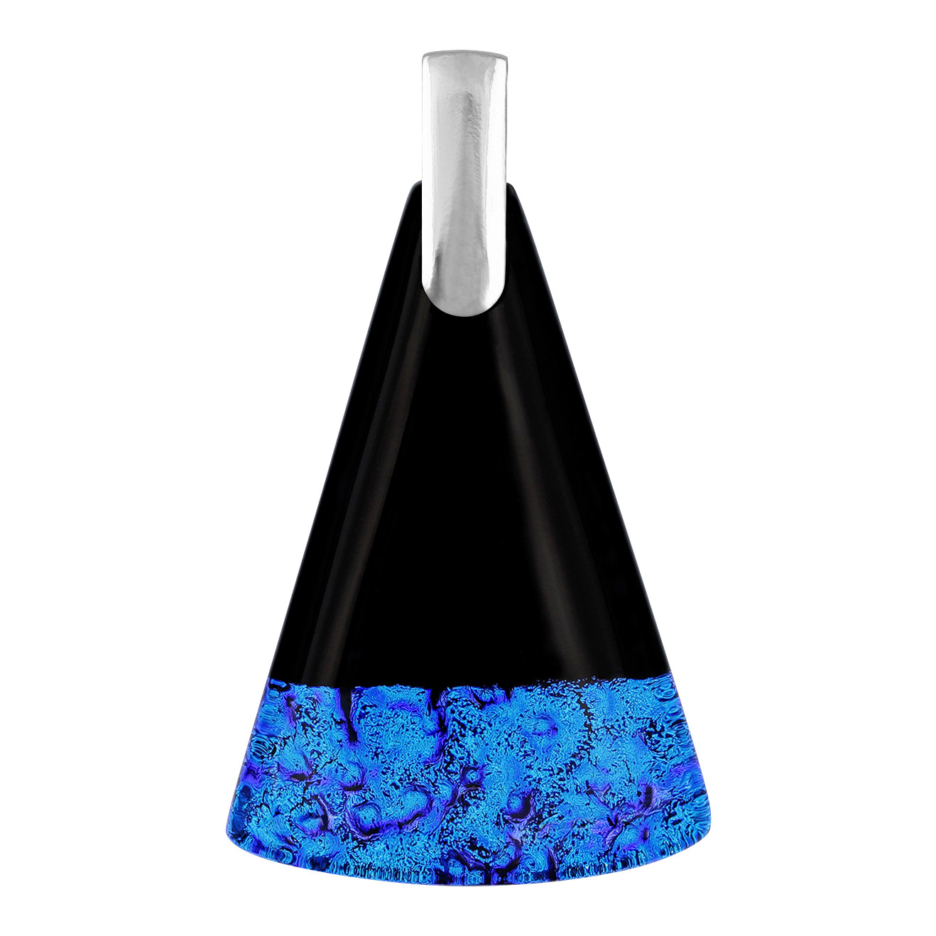 Dámský přívěsek Harf černé sklo murano