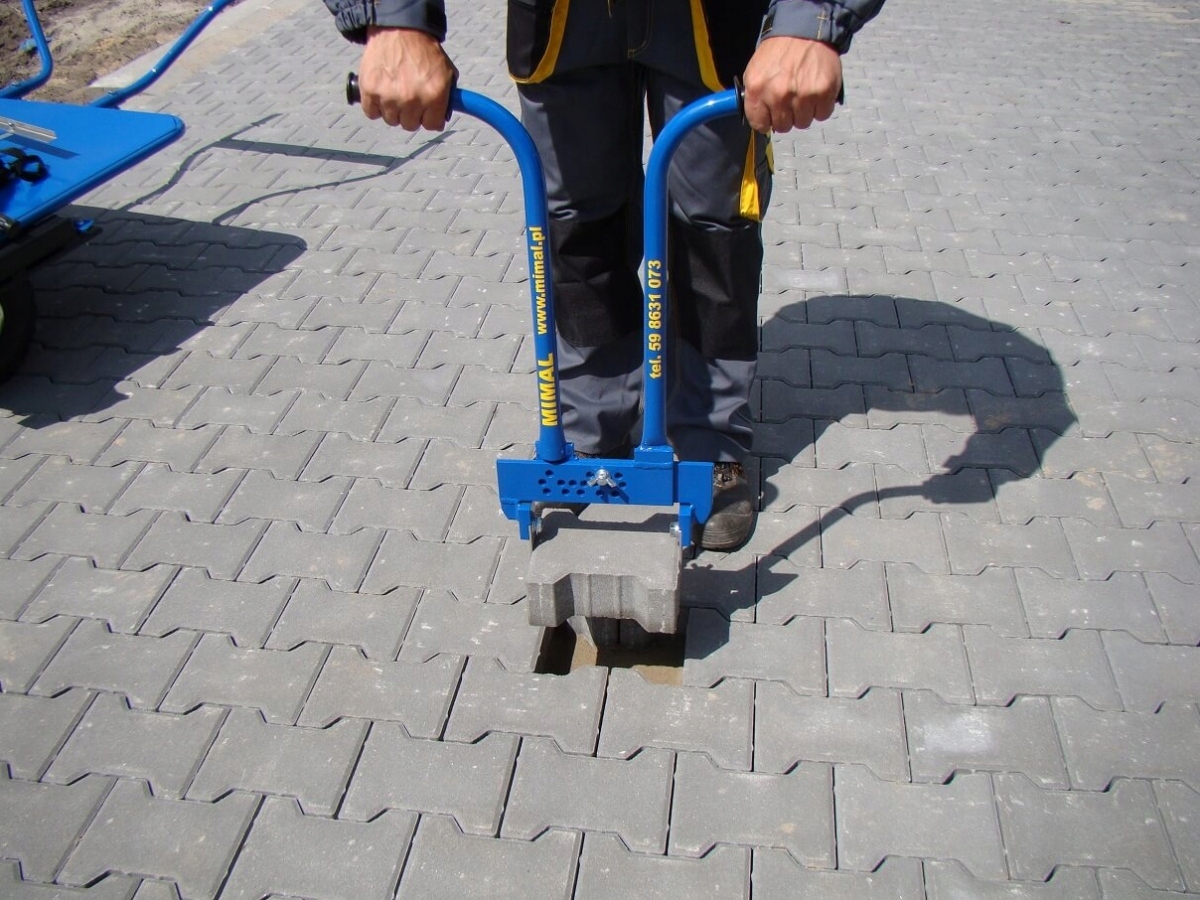 Imak Chwytak brukarski Mimal IBR do wyciągania kostki ! POLSKI PRODUKT Regulacja uchwytu 40-250 mm