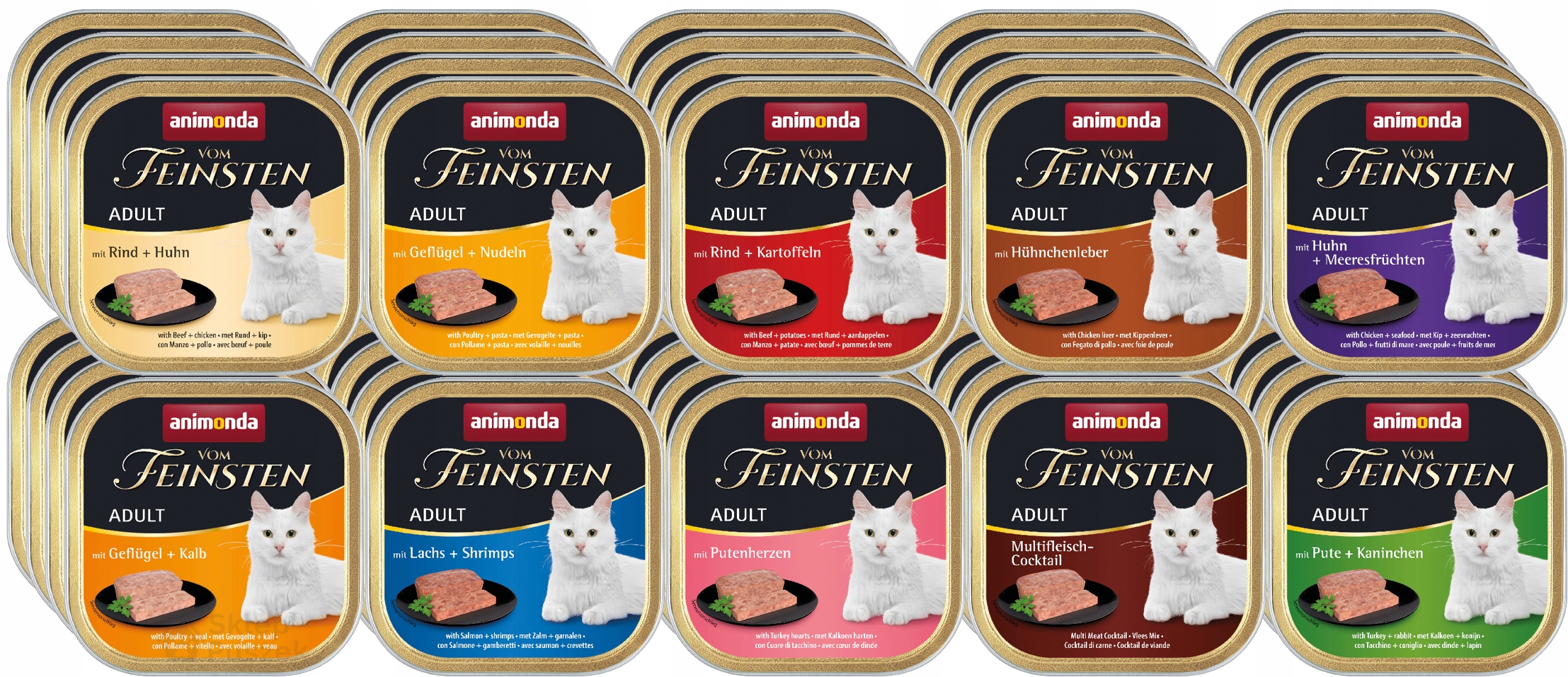Levně Animonda Vom Feinsten Classic Cat Adult mix příchutí 40x100g