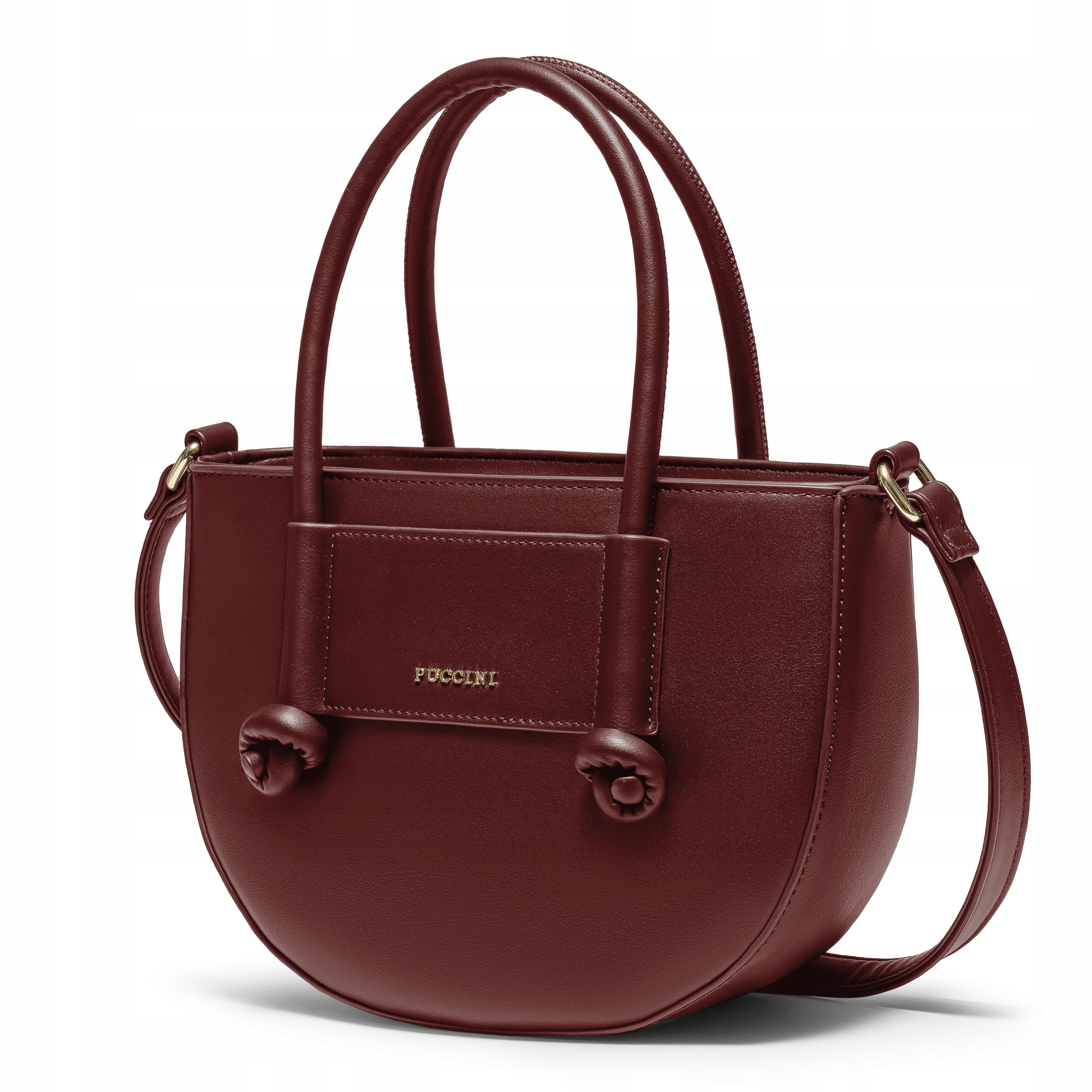 Dámská kabelka Malá Crossbody s úchyty Puccini Bordó BK2241224M-3F