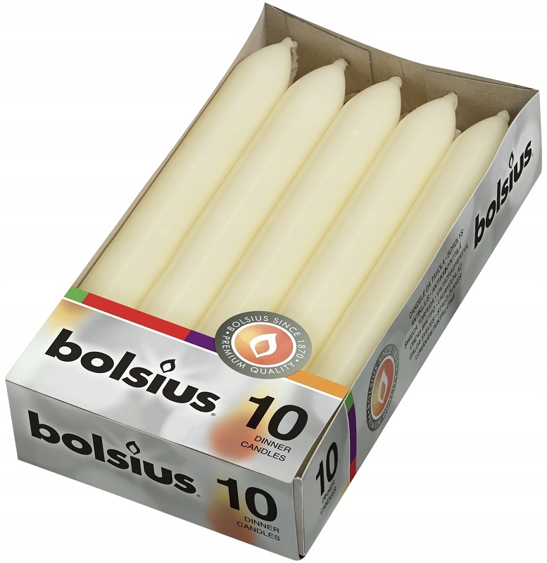 

Bolsius Świeca Torpeda 170/20 Kremowa 10 sztuk