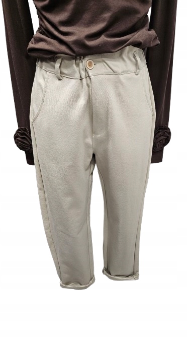 Kalhoty S Kapsami Wiya Punto Viscose- S/m- Nová Kolekce