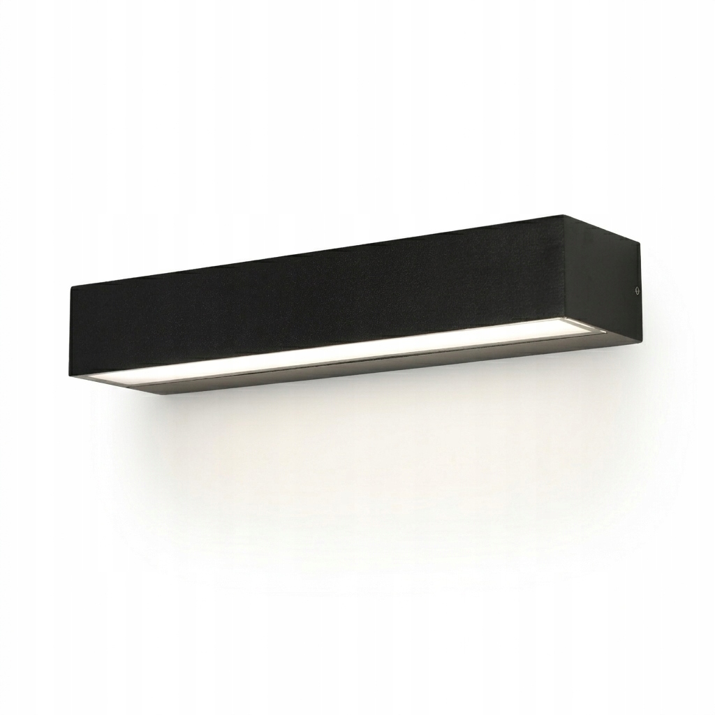 Kinkiet Ścienny Led Lampa Zewnętrzna Czarna Wodoodporna 16W 4500K IP65