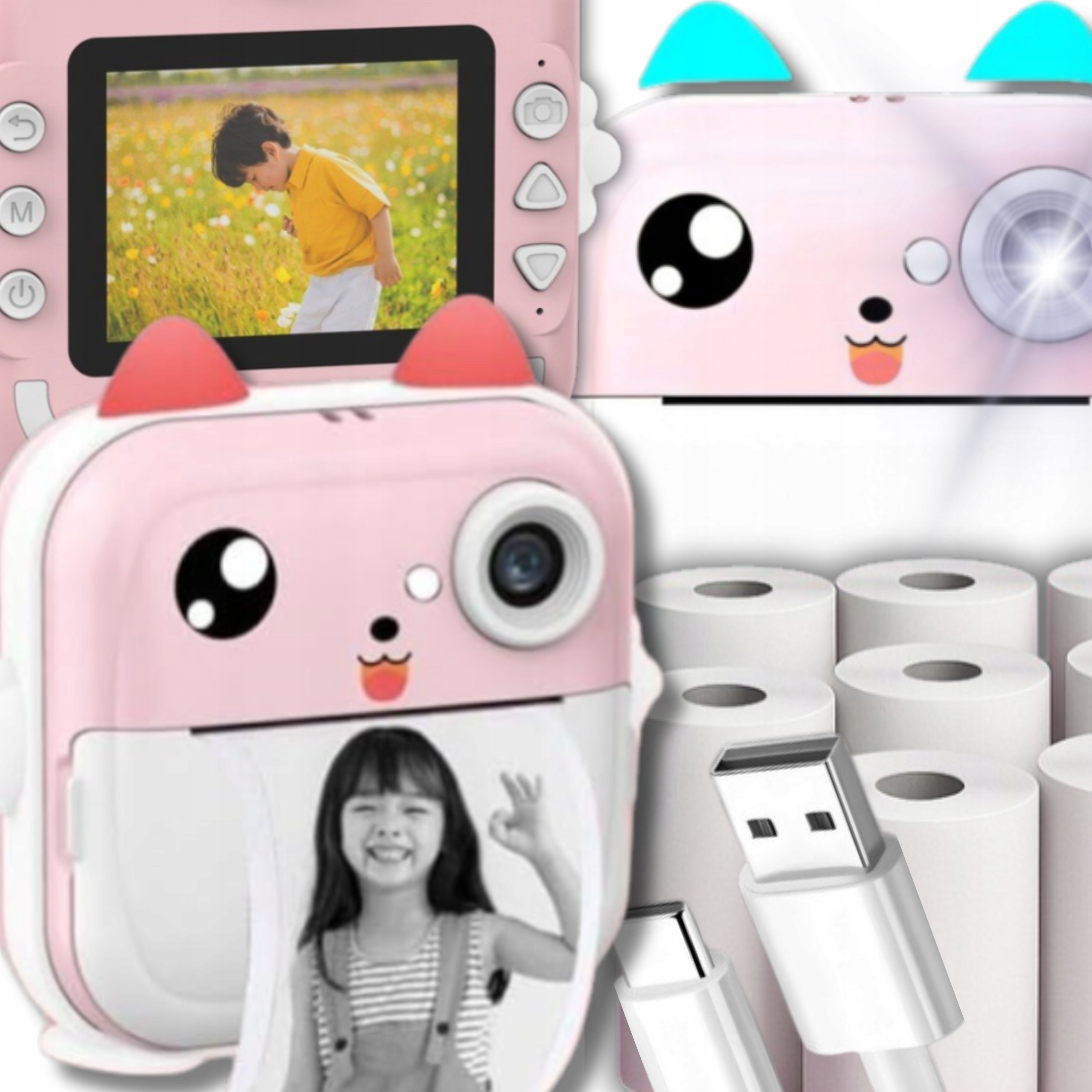 Mini Tiskárna S Instantním Tepelným Fotoaparátem Rolky