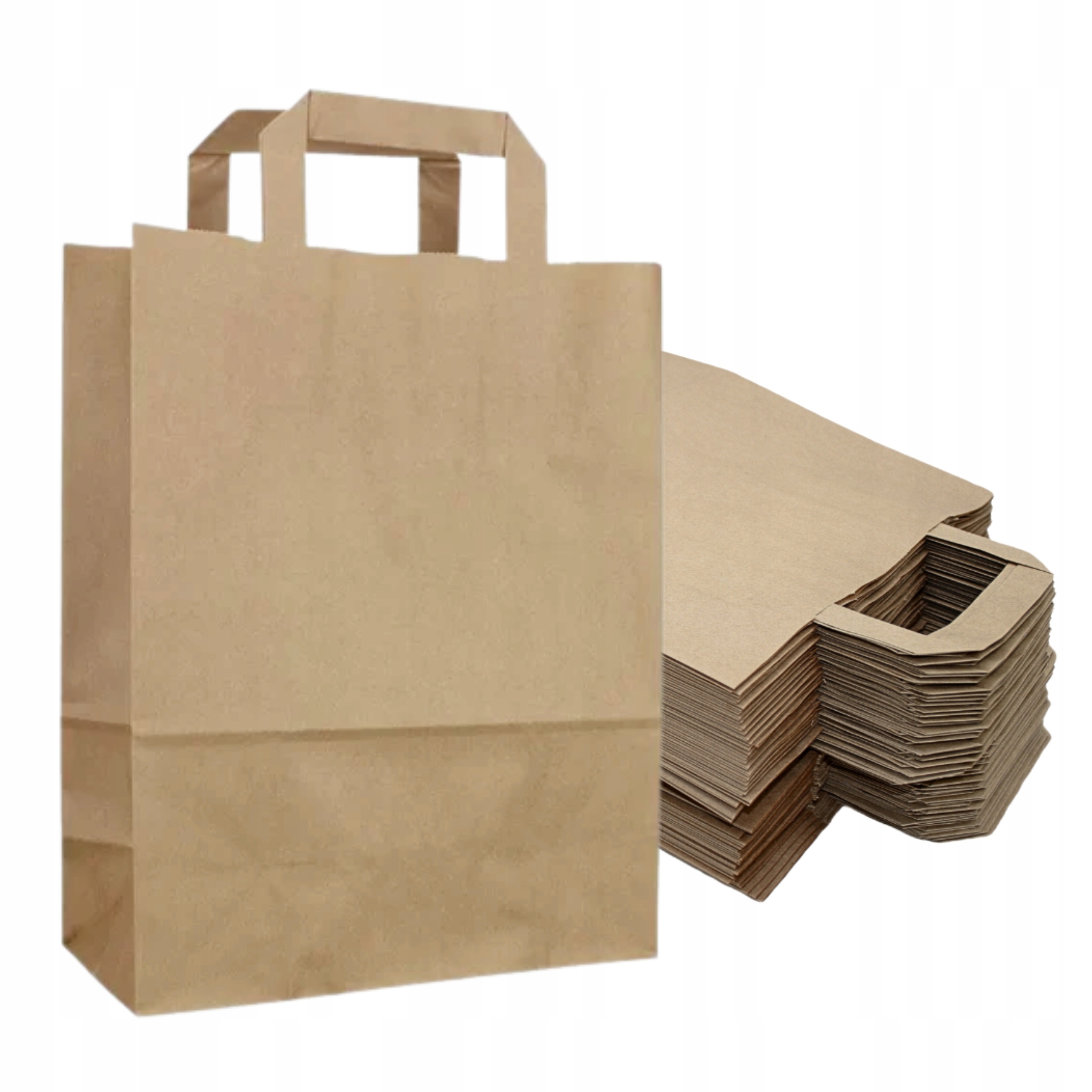 Torba Papierowa 260x140x300 Torby Kraft 26x14x30 Eko 500 Zestaw