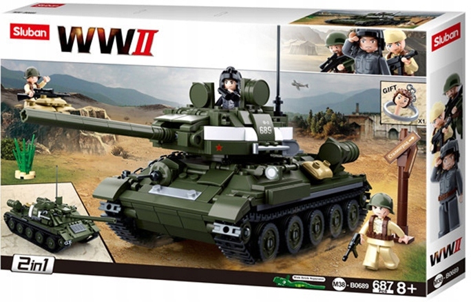 

Klocki Sluban Czołg 2w1 Army Wwii 687 el