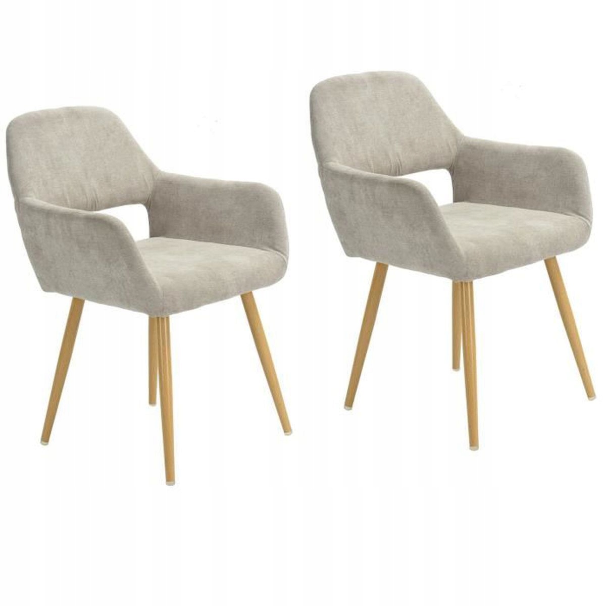 Meuble Cosy Béžová Stolička Korčekové Kreslo Sada 2 Kusov