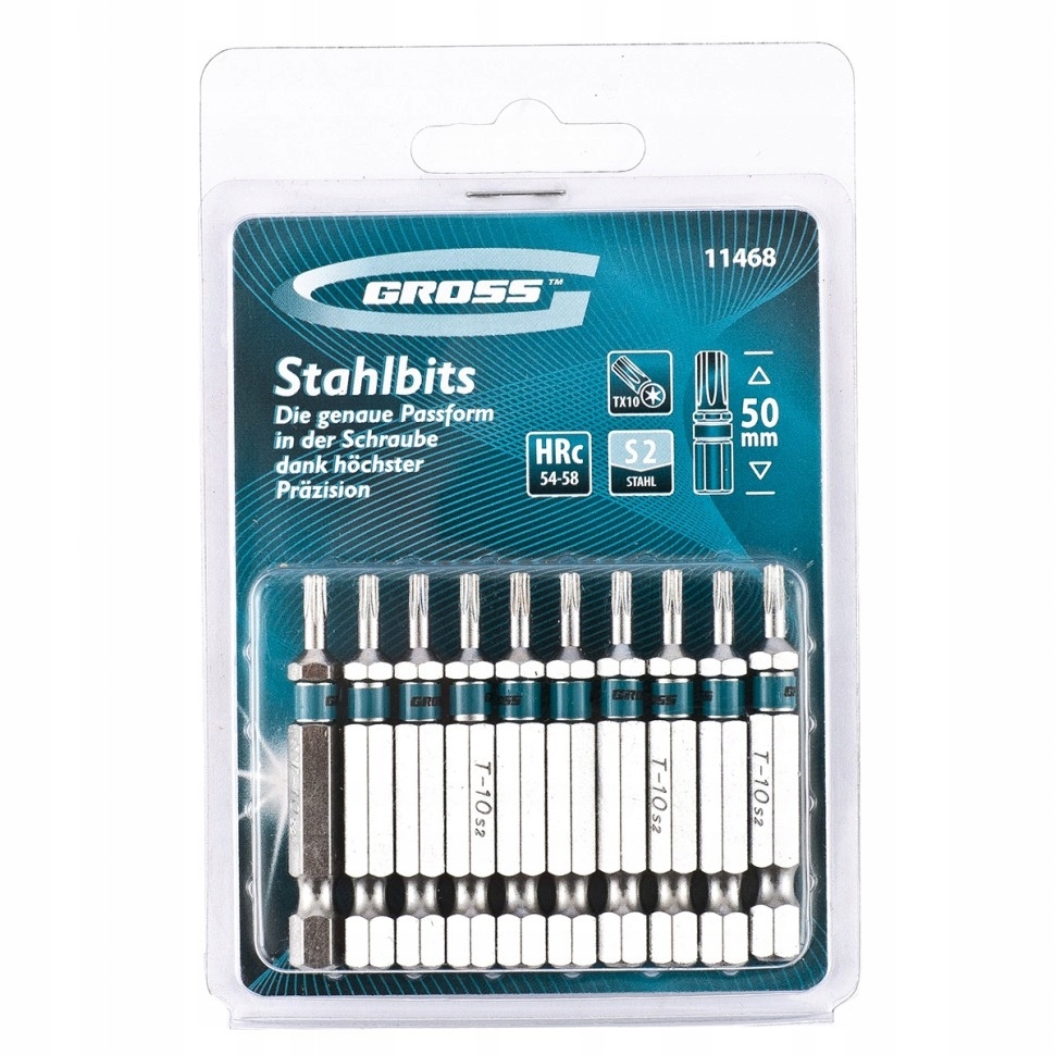 

Zestaw bitów Torx 10 x 50 mm 10 sztuk Gross