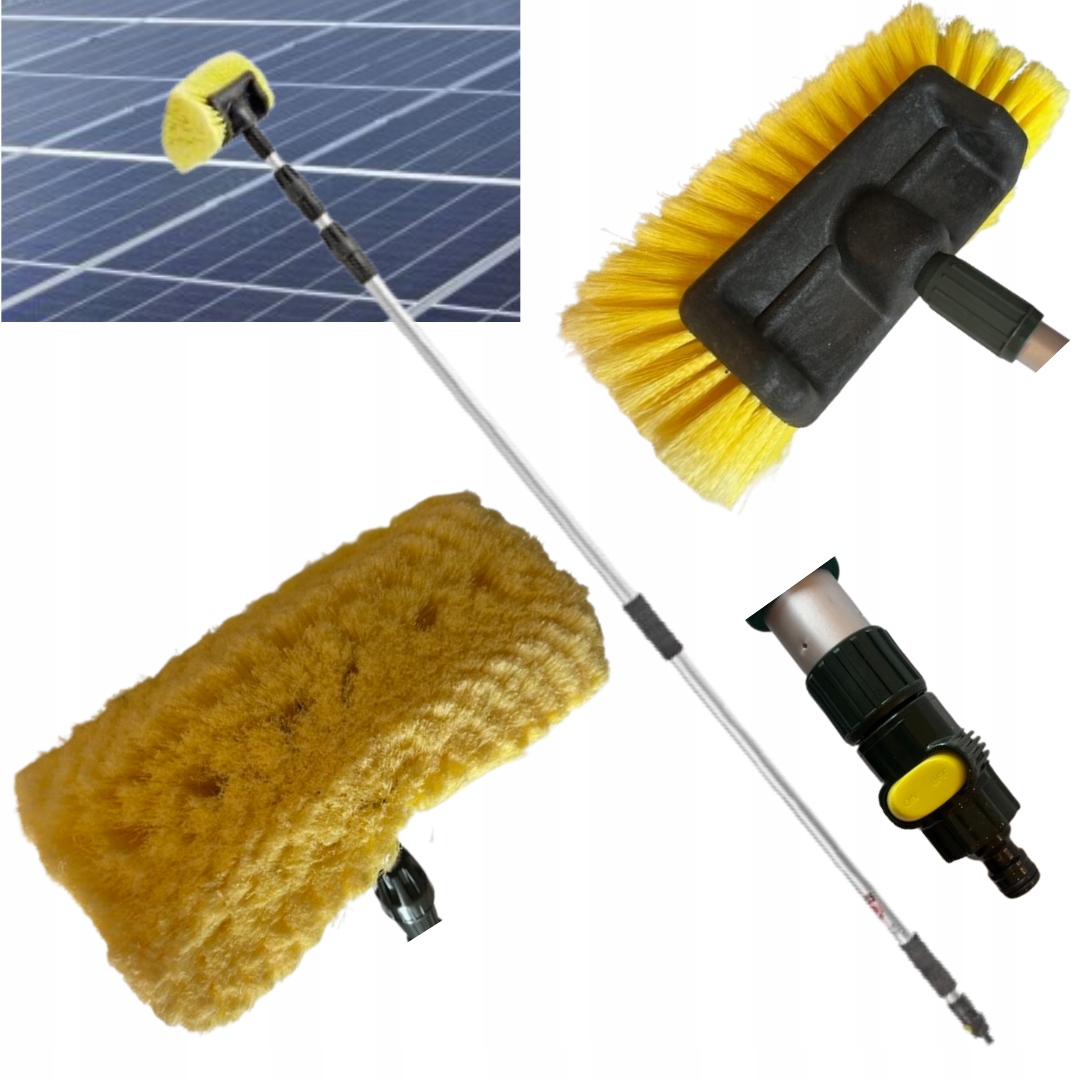 Szczotka Teleskopowa Do Mycia Okien Paneli Elewacji Solarów Zgarniacz 5M