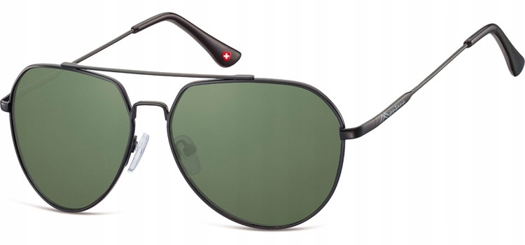 

Pilotki Męskie Damskie Aviator Zielone Okulary