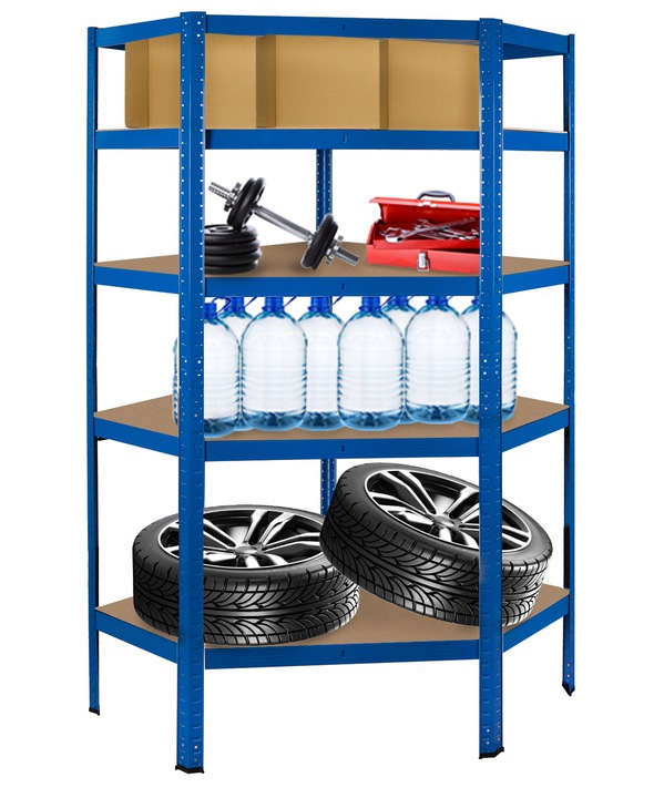 180X90X40 875KG УГЛОВОЙ СТЕЛЛАЖ ДЛЯ ХРАНЕНИЯ ГАРАЖА