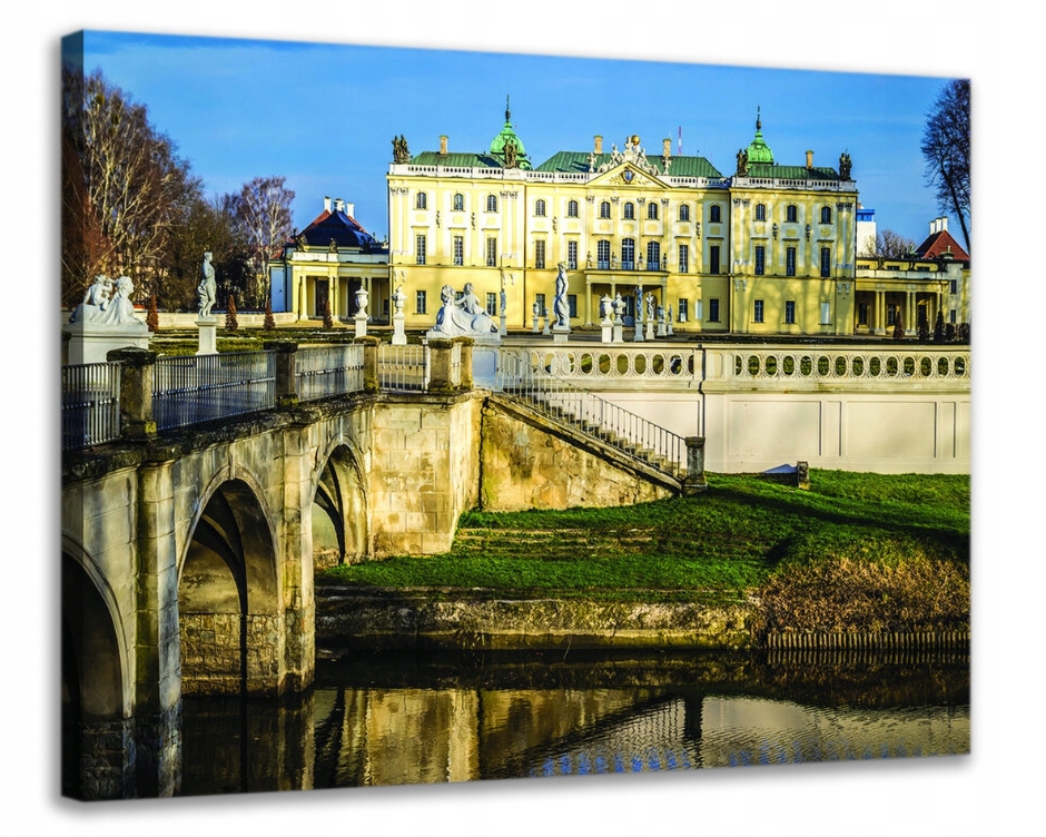 Obraz 100x75 Palác architektura barokní park rybník most odraz historie