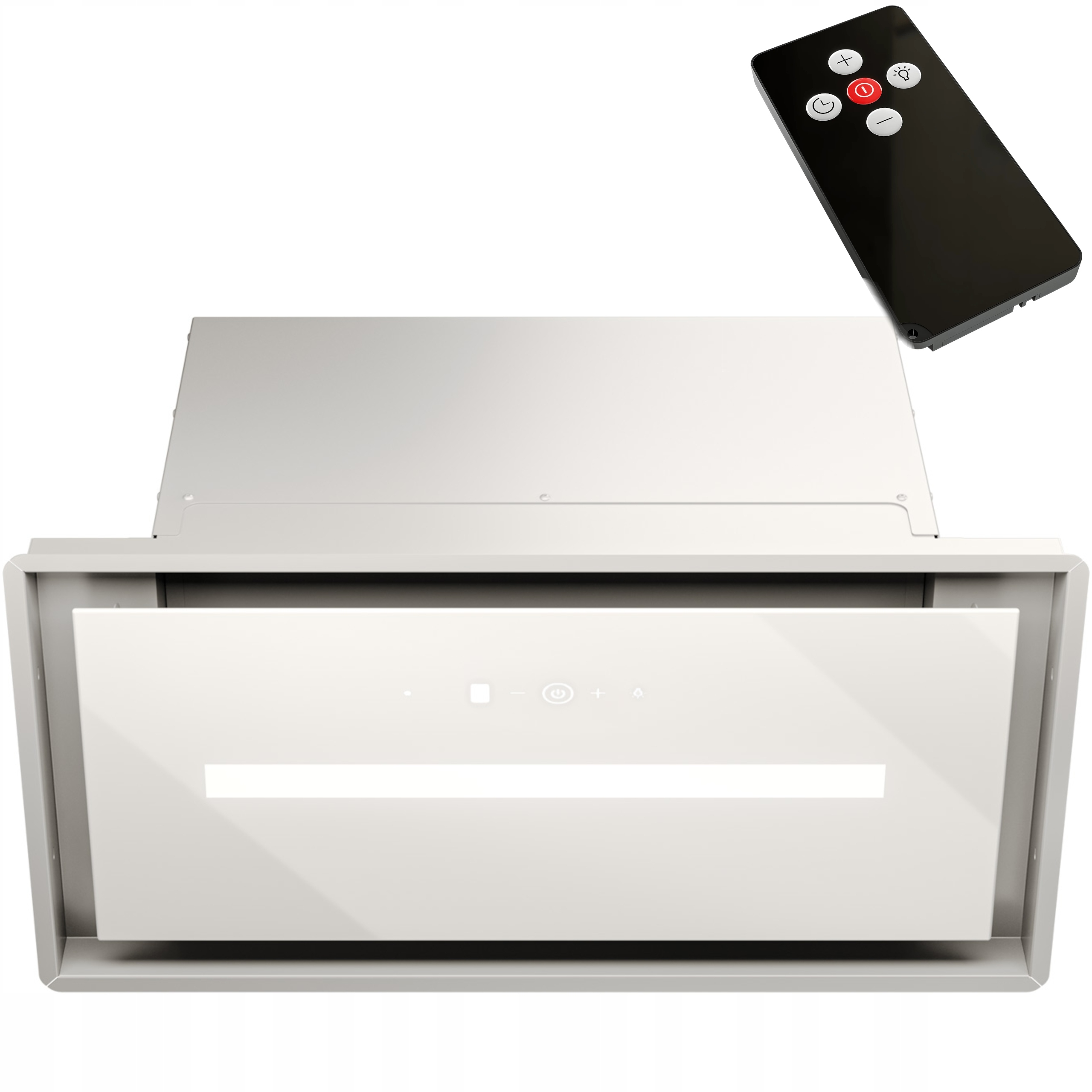 Okap kuchenny do zabudowy wkład 60 cm Maan Helios Dotyk Mocny Biały Szkło