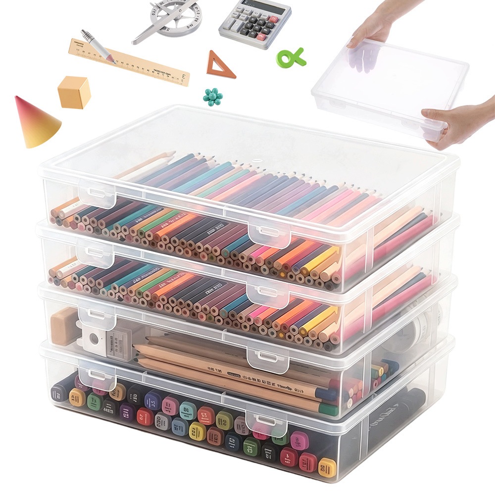 Plastová Nádoba Víko Box Organizer Krabička Uzamykatelná Krabička Silná