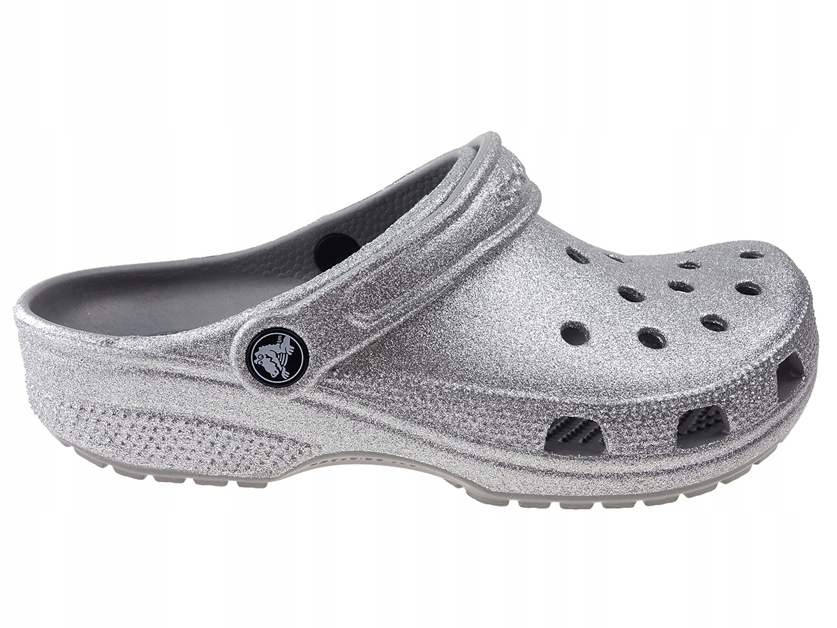 

Klapki Crocs Glitter 205942-040 srebrne New 37/38
