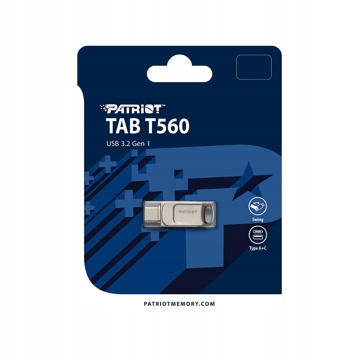 Patriot Tab T560/256GB/USB 3.2/USB-A USB-C/Stříbrná