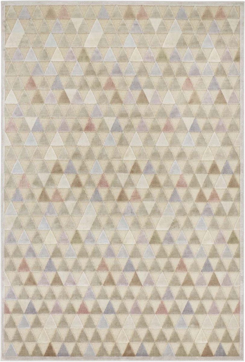 Koberec, moderný krémový behúň 3D 80x250 cm