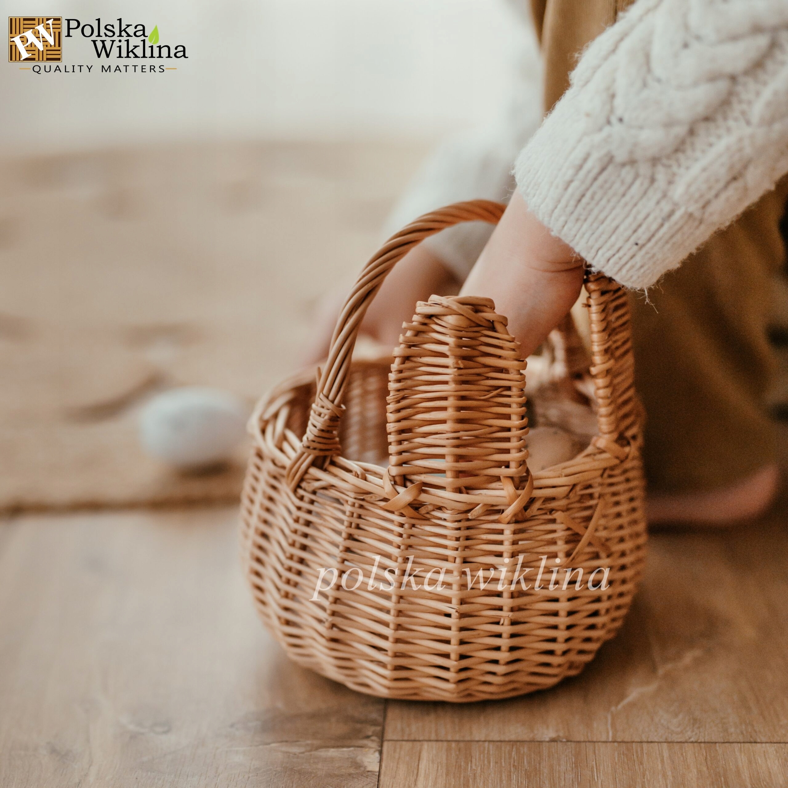 KOSZYK WIELKANOCNY MIŚ KOSZ WIKLINOWY Z USZAMI DO ŚWIĘCENIA 15 CM NATURAL Kod producenta KOSZYK-WIELKANOCNY-MIS-0