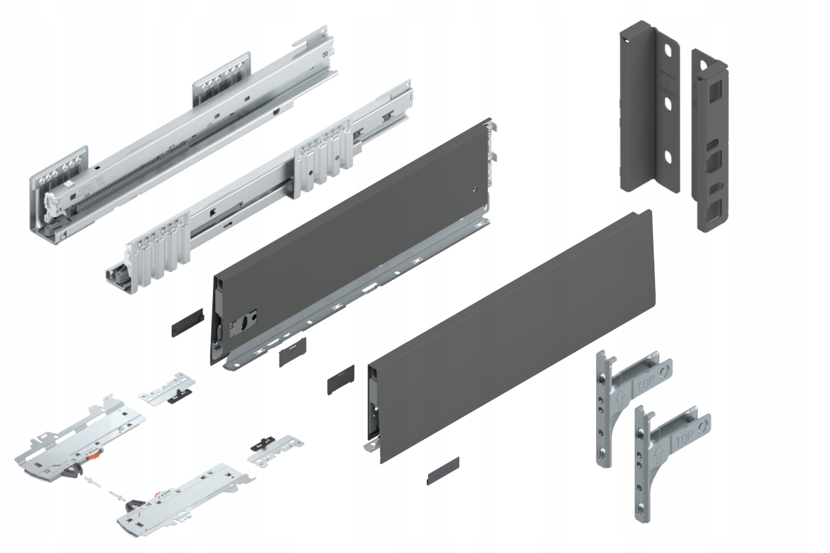 Blum Šuplík Merivobox 500 Střední K Tip-On Antr
