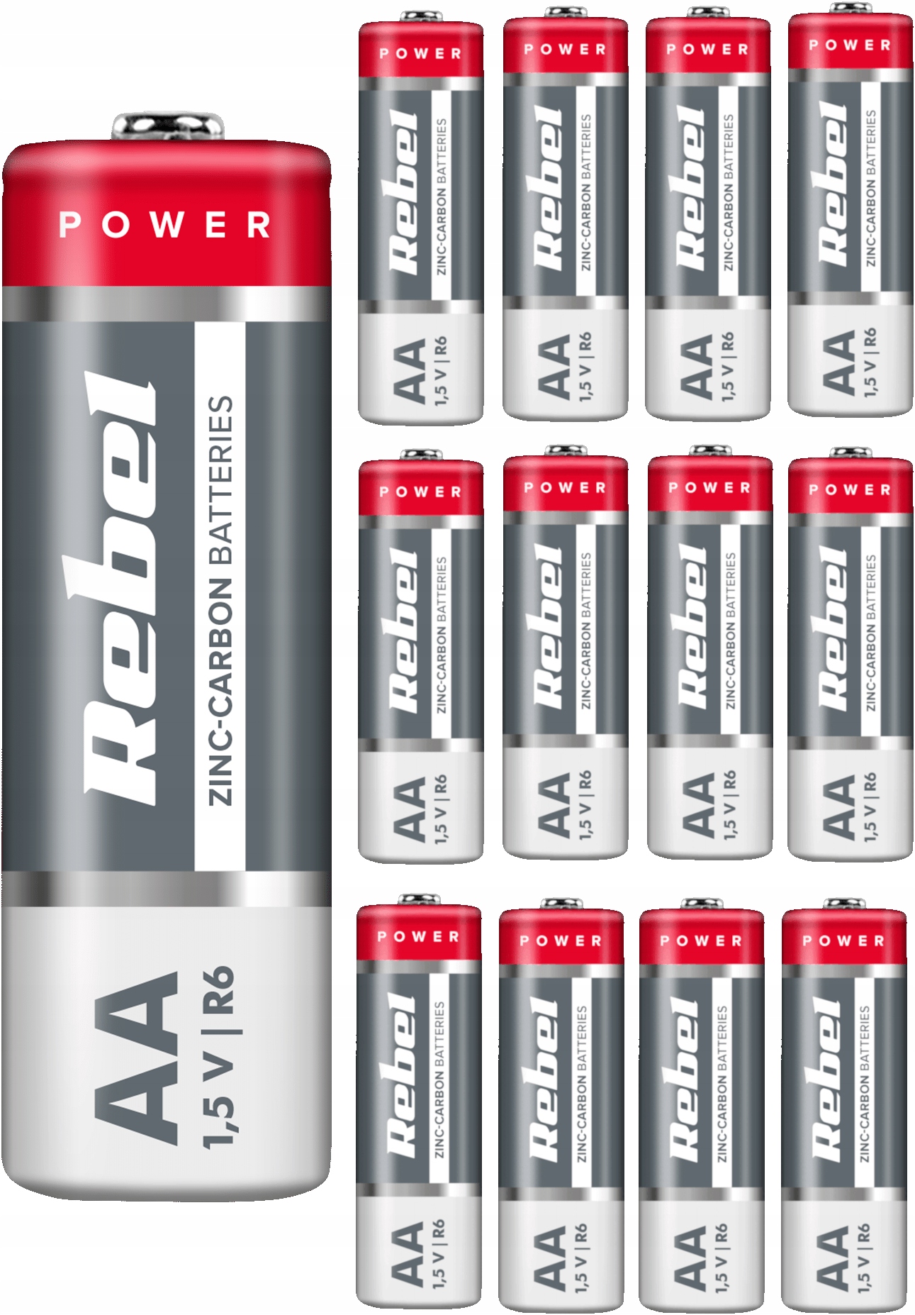 

12szt Bateria Aa Baterie Paluszki LR6 R6 1,5V Moc