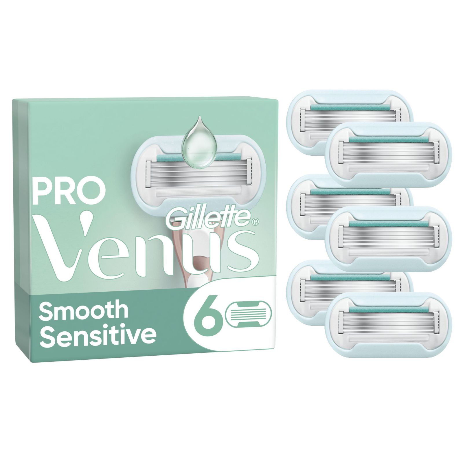 Venus Náhradní Břity Pro Holicí Strojek Pro Smooth Sensitive Zelená/bílá