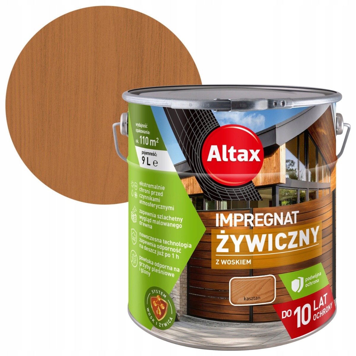 Altax Impregnat Żywiczny 9L Kasztan