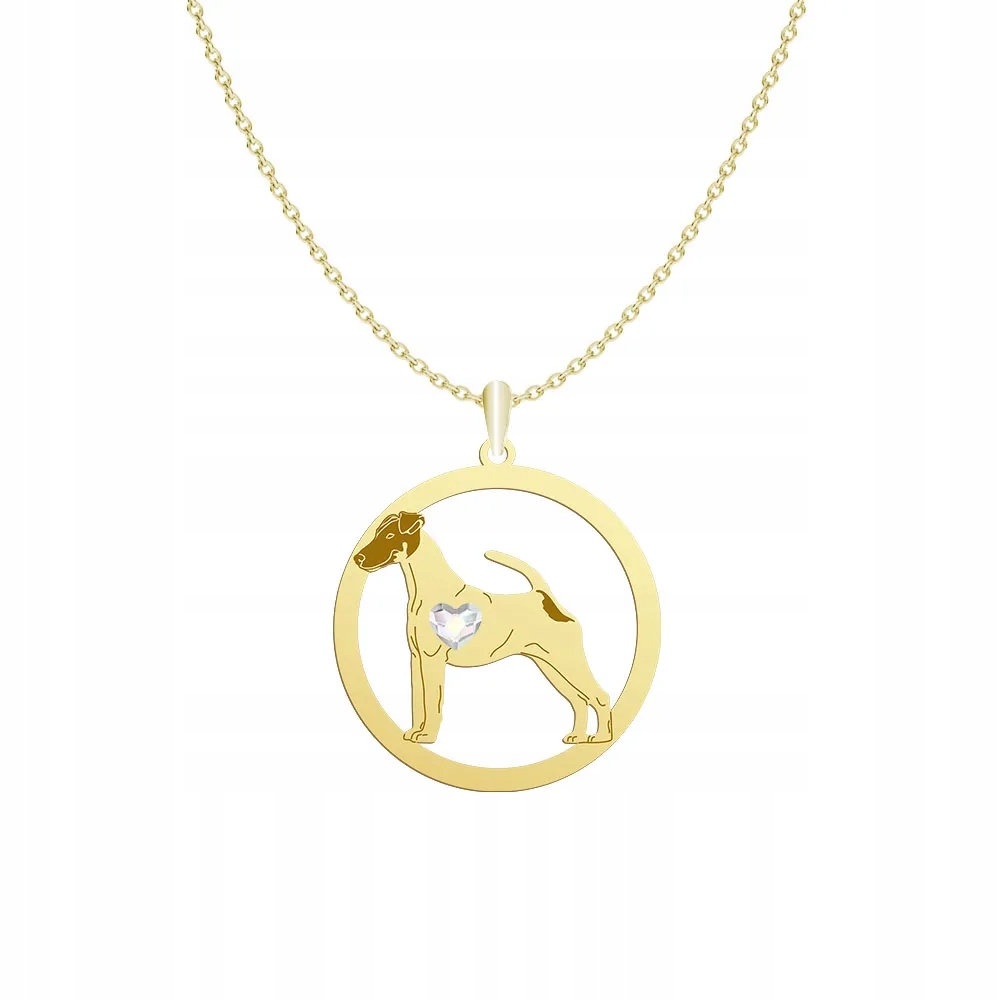 Zlatý náhrdelník s foksterierem a psem Krátkosrstý 925 Šperky Gravírování Bonus