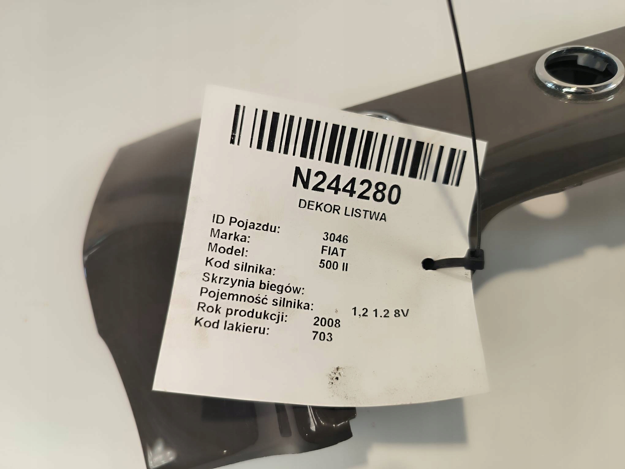 DEKOR moulding 51803289 FIAT 500 II
