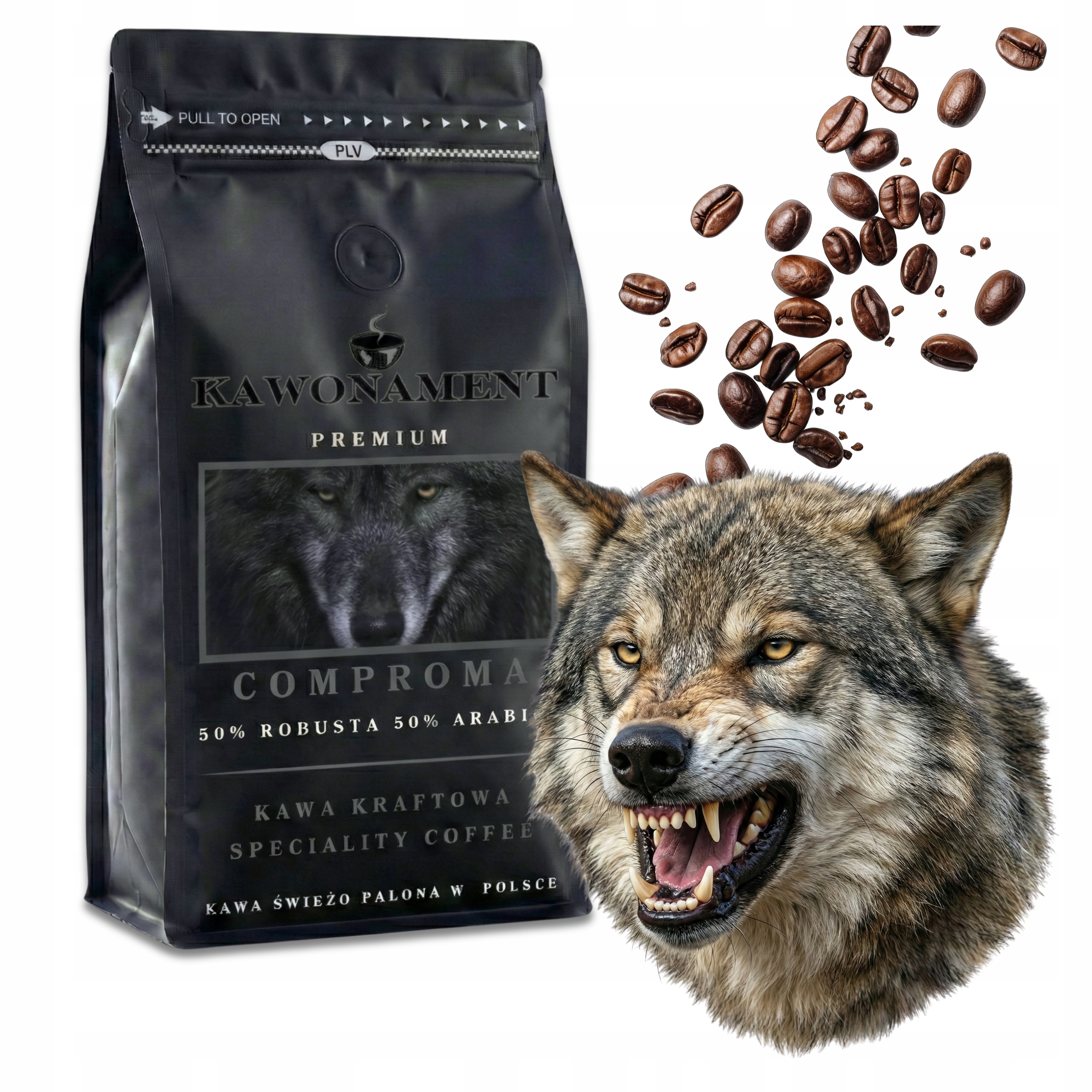 Levně Káva Zrnková 1 kg Čerstvě pražená 50% Arabica 50% Robusta Crema Comproma