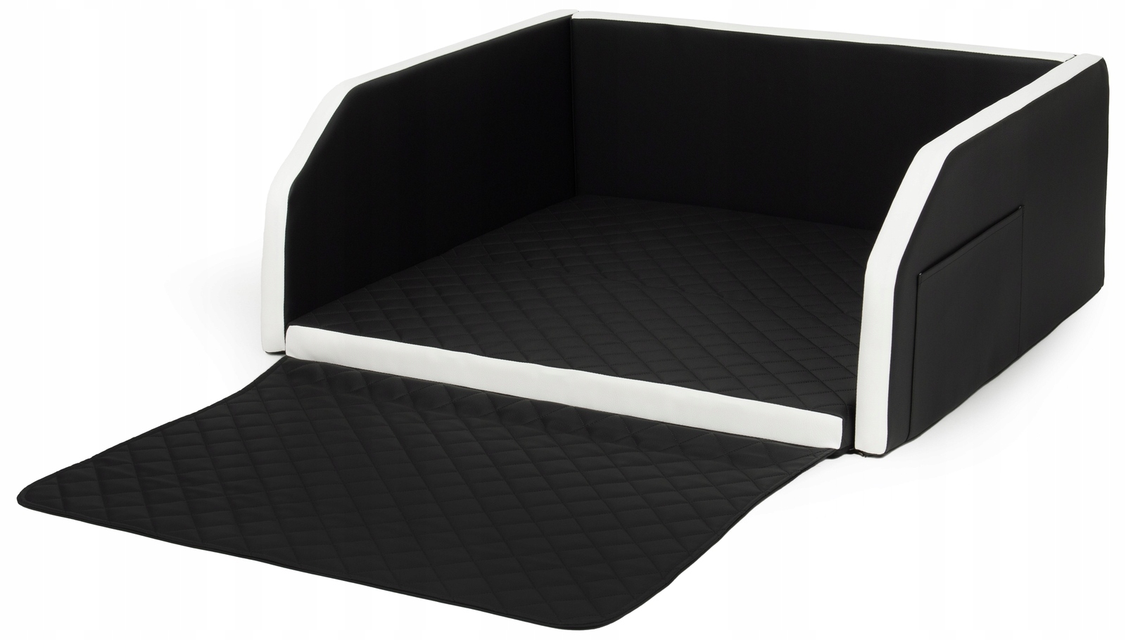 Levně Přepravka do auta pro psa do kufru s matrací 100x90 cm Bílá