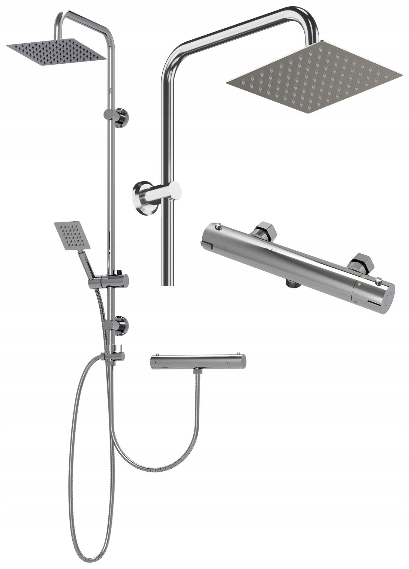 Sprchový Set Dažďová Sprcha Termostatická Batéria Do Kúpeľne Ripon Chrom