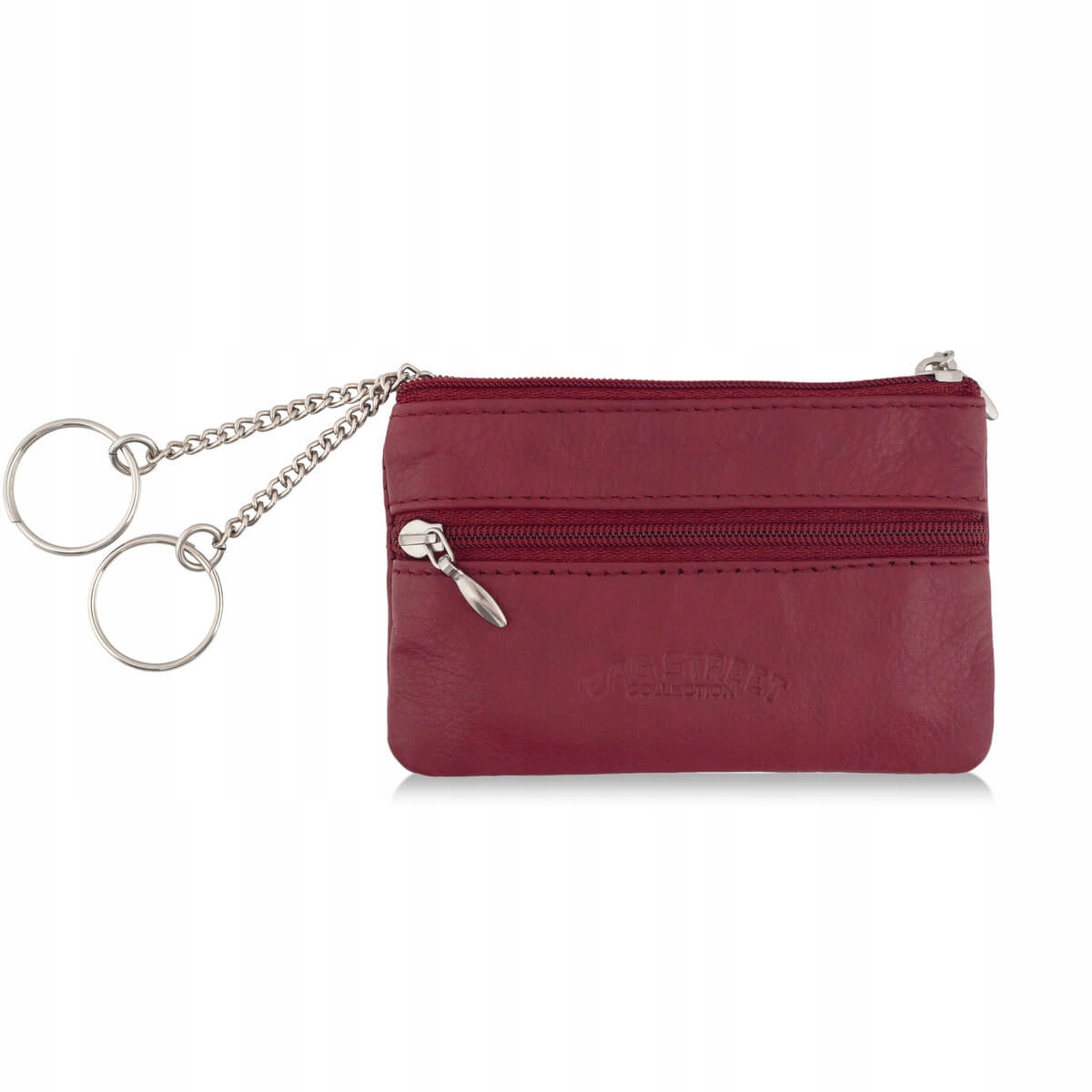

Czerwone Etui na Klucze Skórzane Bag Street S592