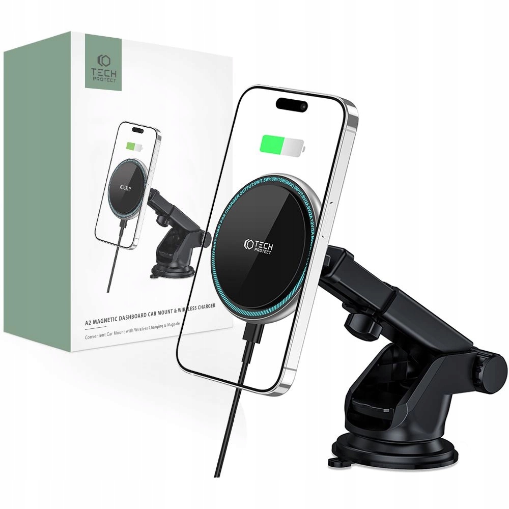 Uchwyt Tech-Protect A2 samochodowy z ładowarką indukcyjną MagSafe 15W