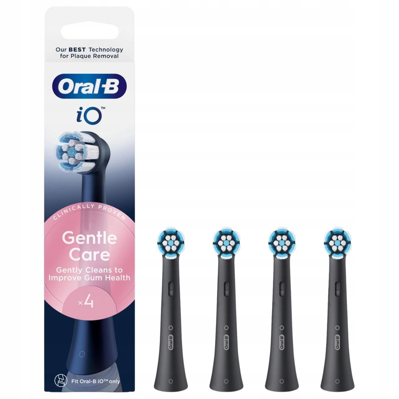Oral-B Heads iO Gentle Care Końcówki do Szczoteczki Elektrycznej Czarne 4 s