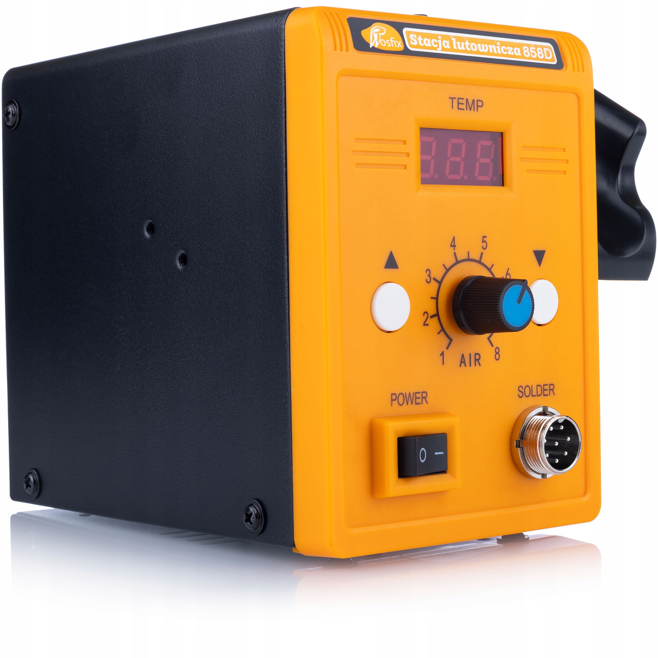 ZESTAW LUTOWNICA HOT-AIR SPAWARKA PLASTIKU 858D + LUTOWNICA ŻELAZKO Marka Rosfix